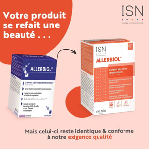 INELDEA SANTE NATURELLE - Allerbiol - Complément alimentaire - Aide à préserver le confort respiratoire et à faciliter la respiration en cas de gênes saisonnières ou perannuelles - Cure 30 jours