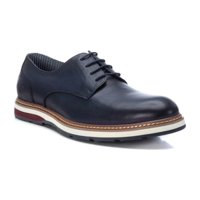 Zapato blucher/derby de piel navy