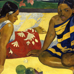 Poster Les nouvelles du jour - Parau api par Paul Gauguin Affiche sous cadre bois