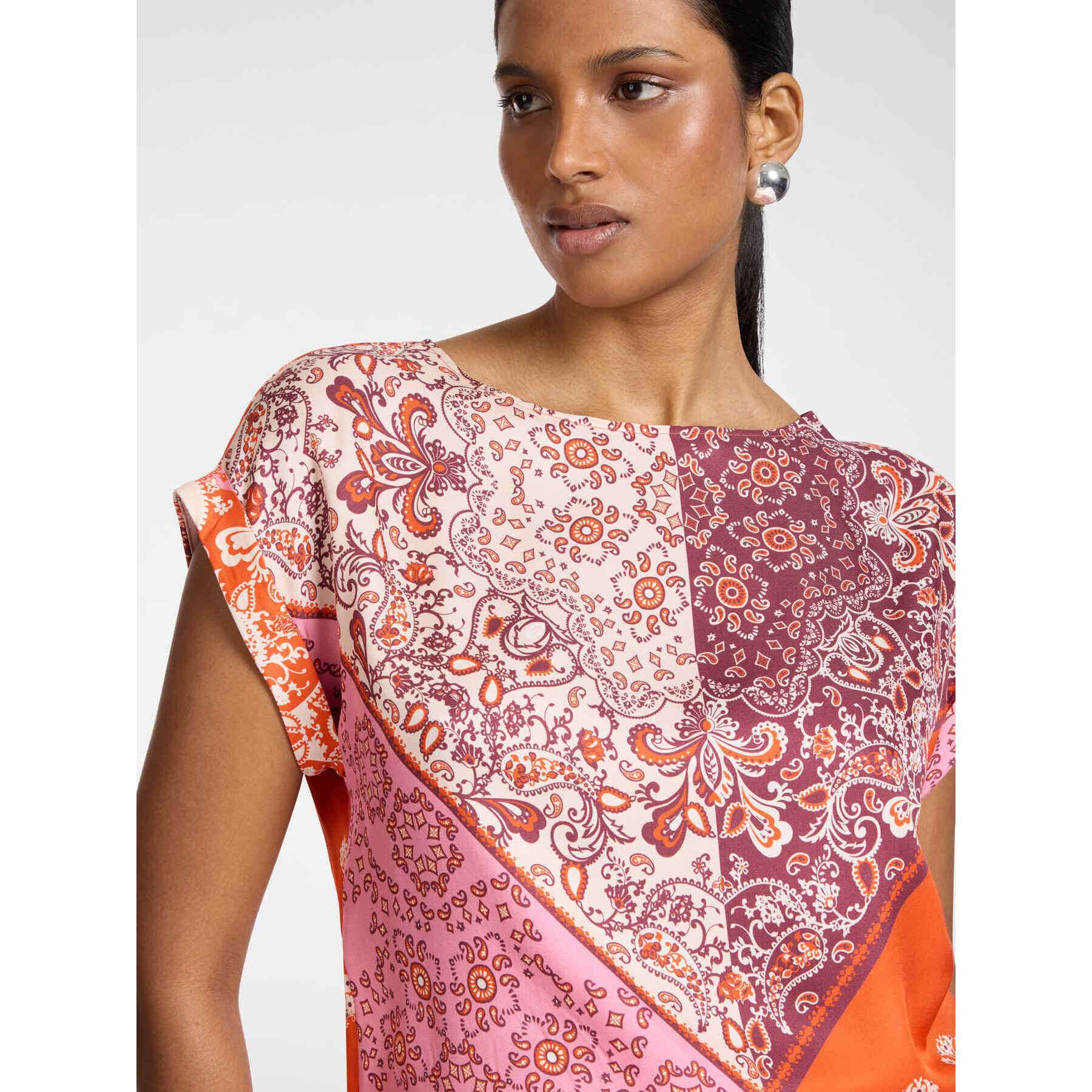 Elena Mirò - Blusa in viscosa stampata - Arancione