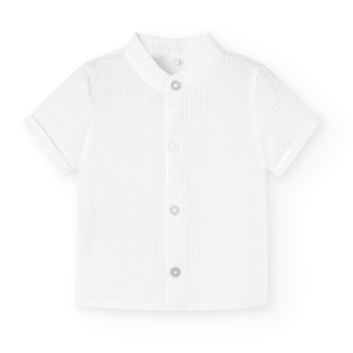 Conjunto combinado bebÃ© niÃ±o, algodÃ³n liso, blanco, cuello
