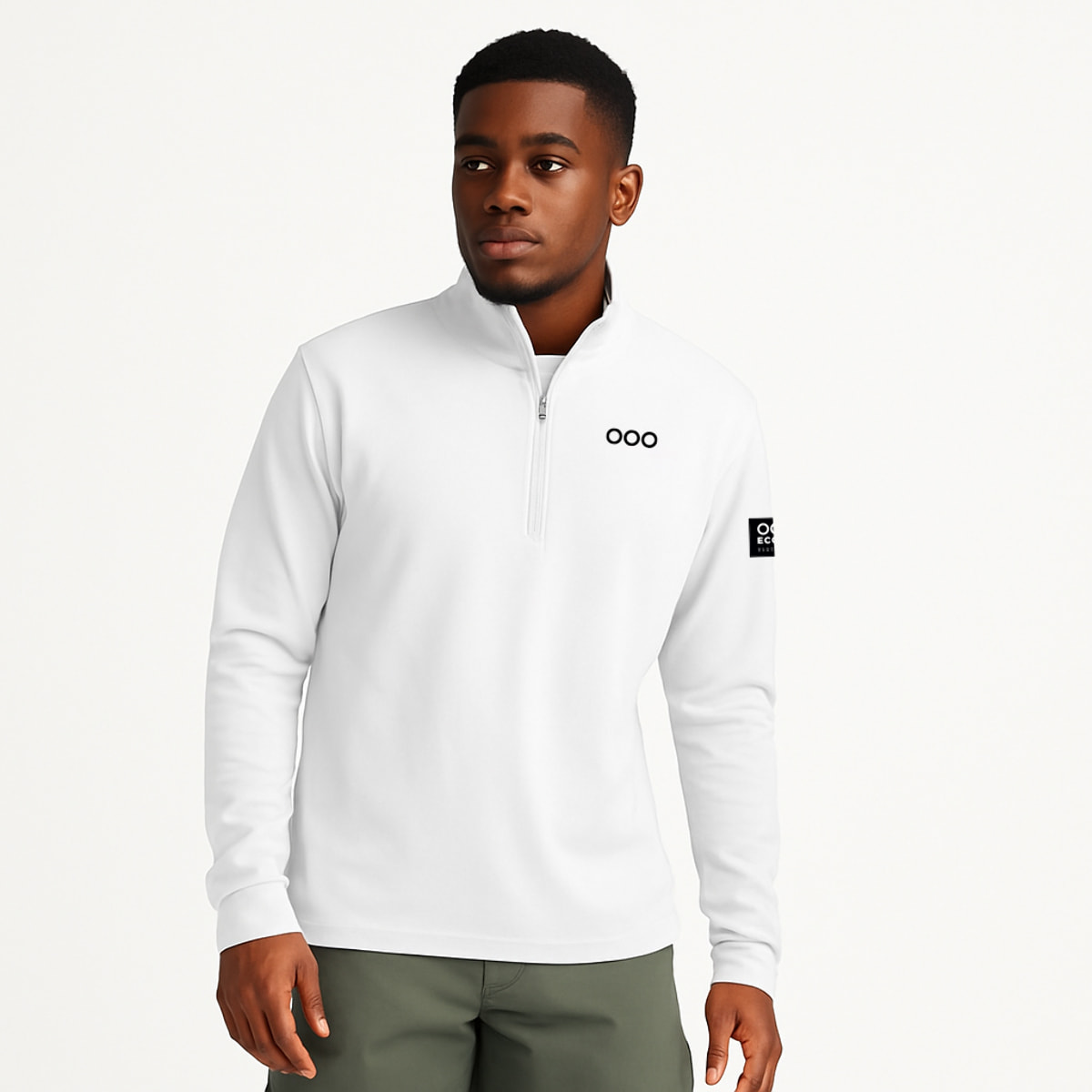 Sudadera ECOON modelo La diagonale des Fous en color Blanco