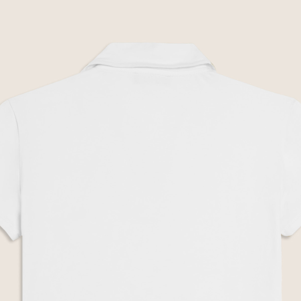 T-shirt Manica Corta con Scollo a V e Collo a Camicia