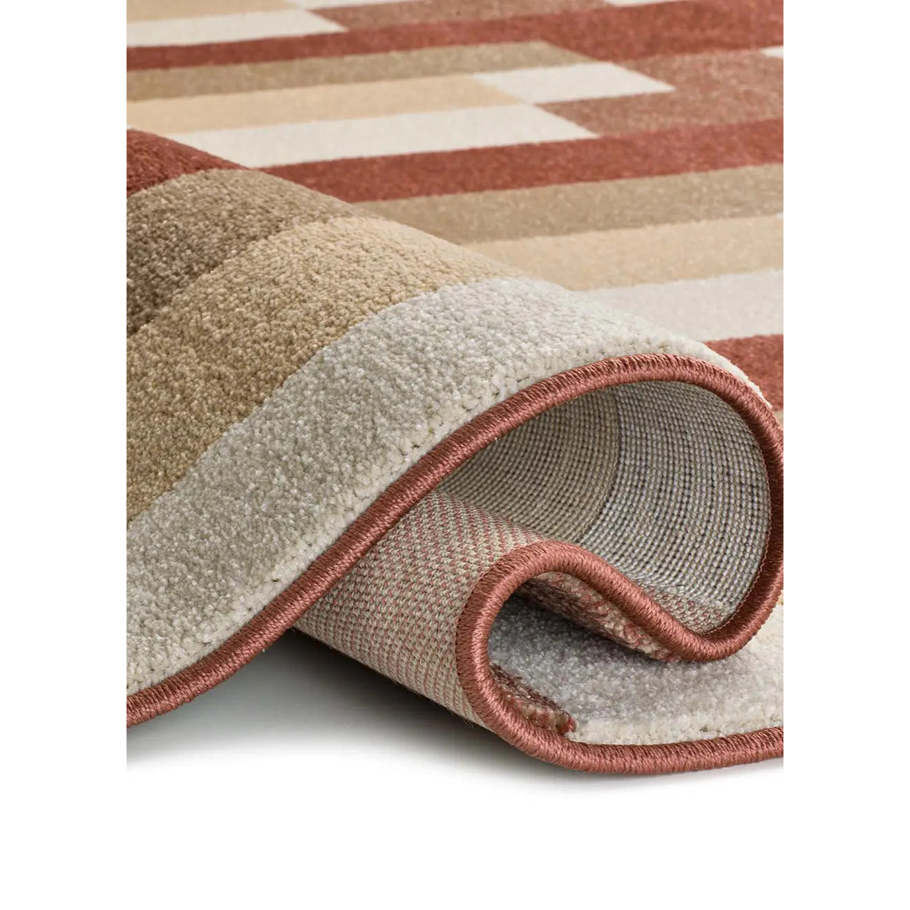 ASTRA Alfombra geométrica de pelo corto caldera, varias medidas disponibles.