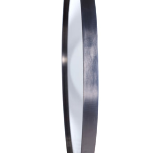 Miroir rond loft avec contour en étain noir 92cm LOFT