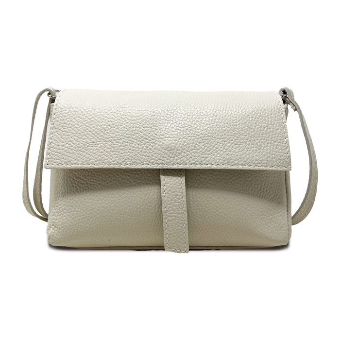 Chicca Borse - Tracollina Clutch Donna in Vera Pelle - Colore Beige