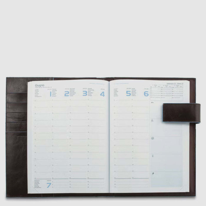 Piquadro Agenda hebdomadaire en cuir