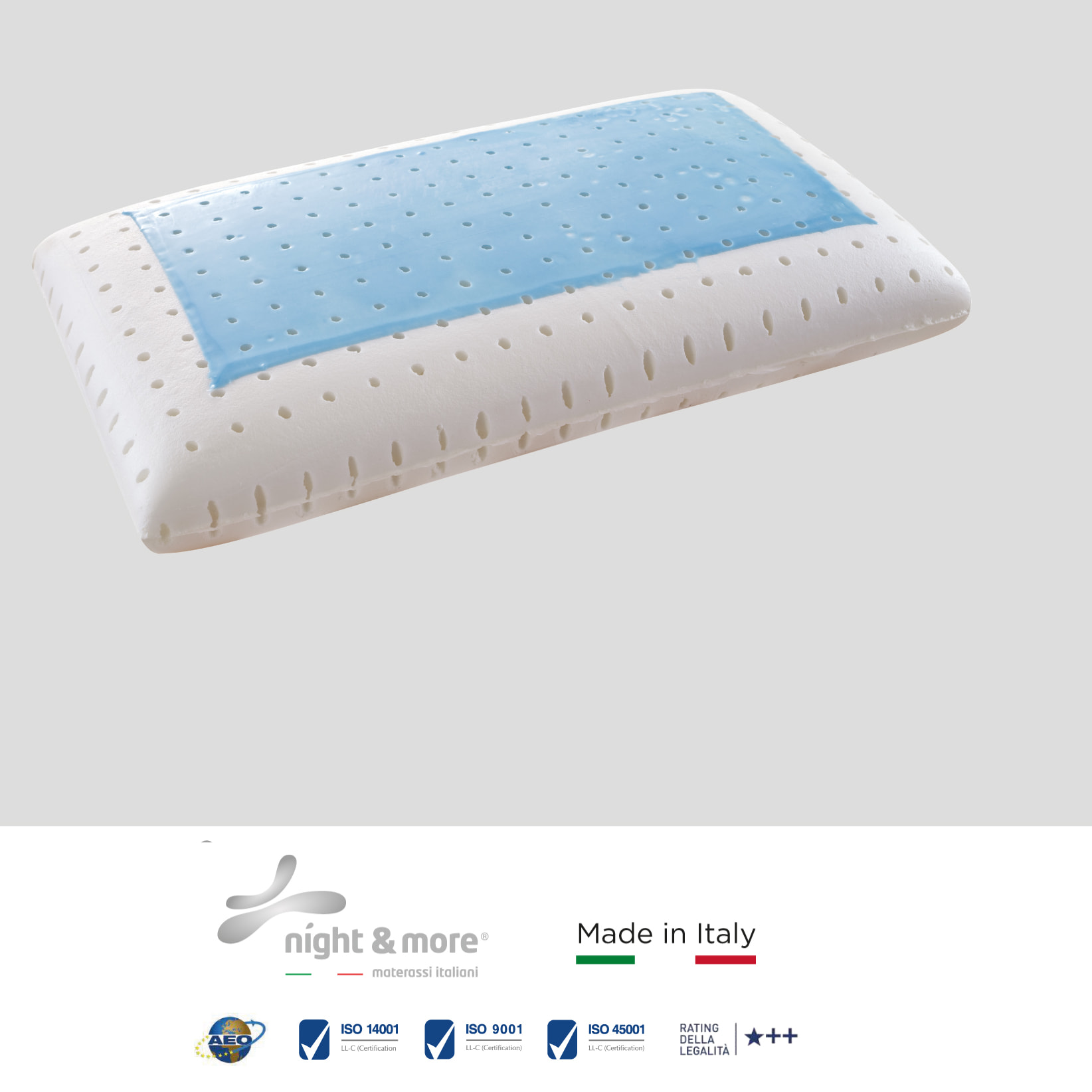 "Carmen" H26 cm 120x190 guanciale Hydrogel OMAGGIO a molle insacchettate indipendenti ,7 zone a portanza differenziata arrotolato