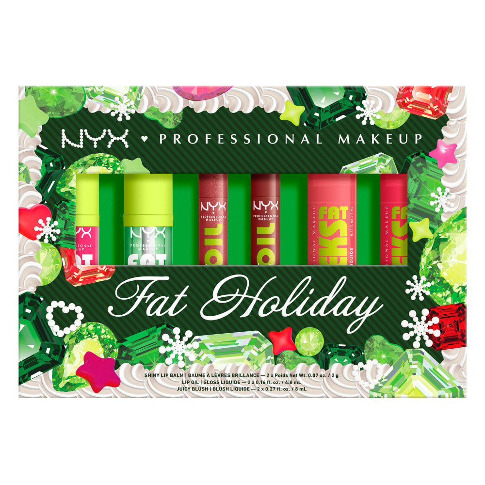 NYX Professional Makeup Bling The Halls Coffret Maquillage Lèvres et Blush Fat