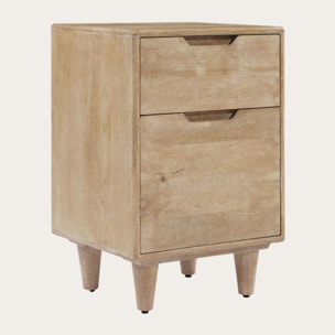 Table de chevet Dakar -bois massif de mangue-couleur arabica 40 x 62 x 35 cm