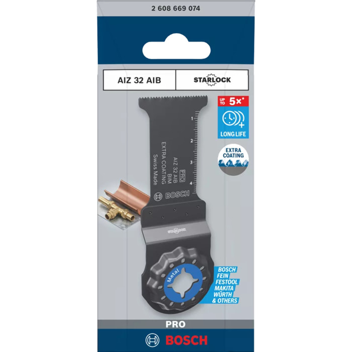 Lame Starlock Pro Bimétal AIZ 32 AB pour Métal - 32 x 50 mm - 1 pièces - BOSCH - 2608669077