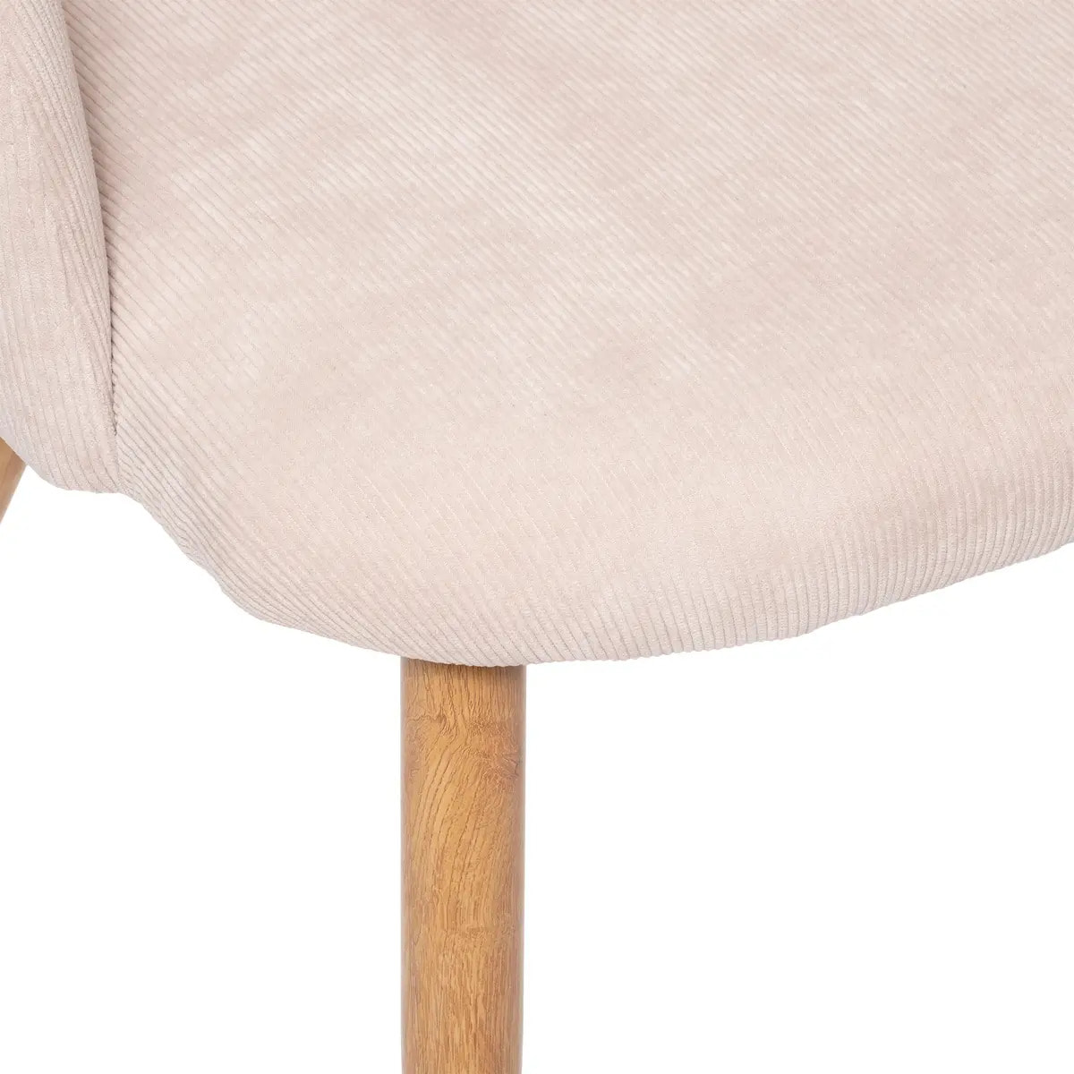 Chaise "Celeste" velours côtelé beige