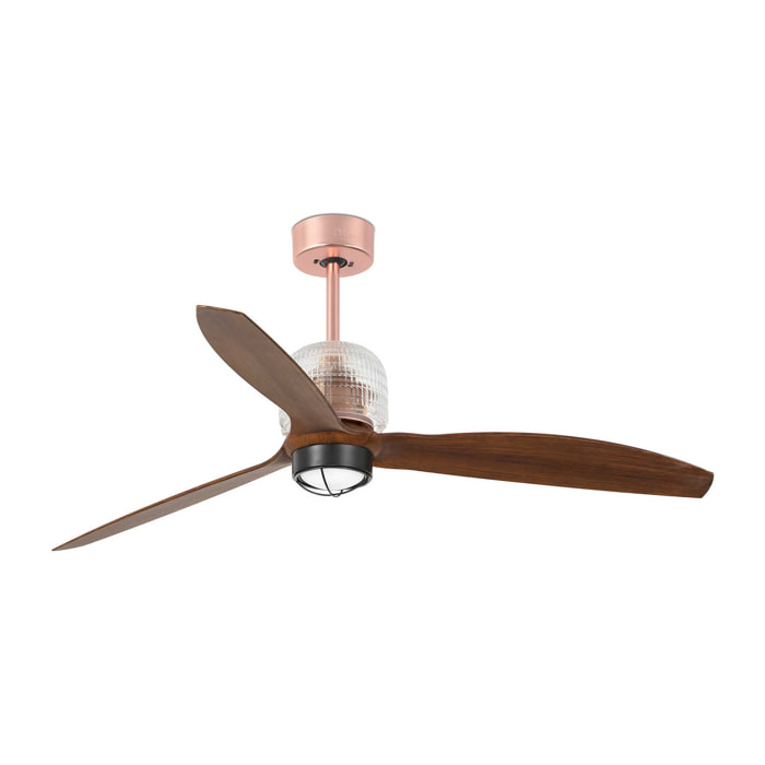 DECO FAN M LED Ventilatore rame/legno DC