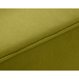 Anna - fauteuil avec poche en velours - pieds en bois - Vert Olive