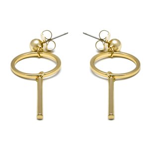 Pendientes acabados en oro amarillo de 18K - Coion