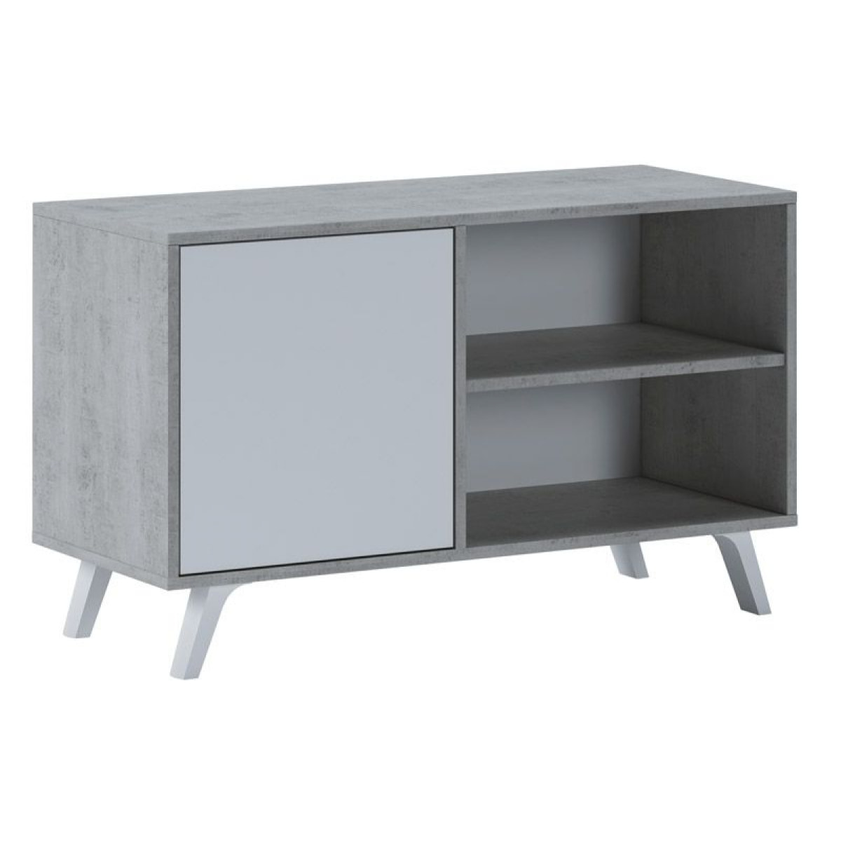 Mueble TV Wind 100 Gris cemento - Blanco mate