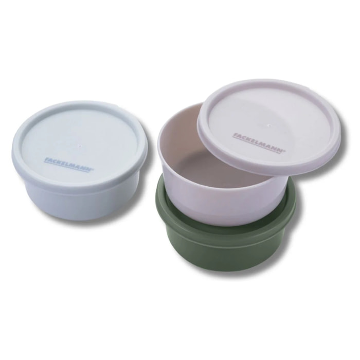 Set de 3 boîtes rondes à sauce ou épices Fackelmann Storage