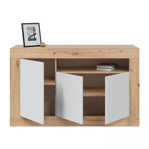 Aparador Baltik Blanco Artik (Blanco Mate) - Roble Nodi