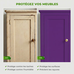 Rouleau adhésif décoratif Vinyle au Mètre - Violet - Sticker Lavable Imperméable Mur Cuisine Meubles
