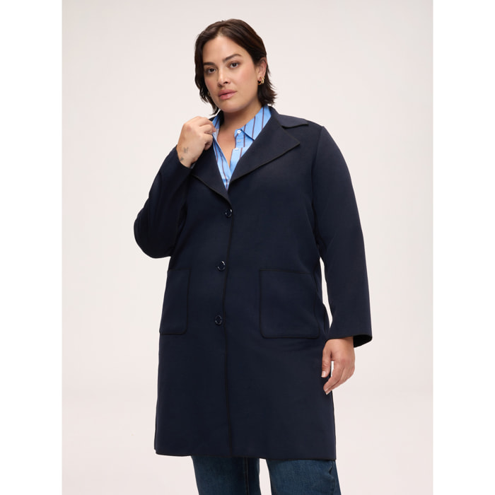 Fiorella Rubino - Cappotto con tasche a toppa - Blu