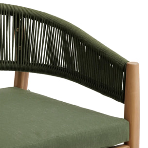Lot de 2 fauteuils de jardin Tevio Vert olive