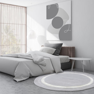 Tapis rond fait main en laine motif simple CHICDOUJ