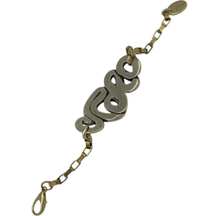 Pulsera Enredo en dorado y cadena
