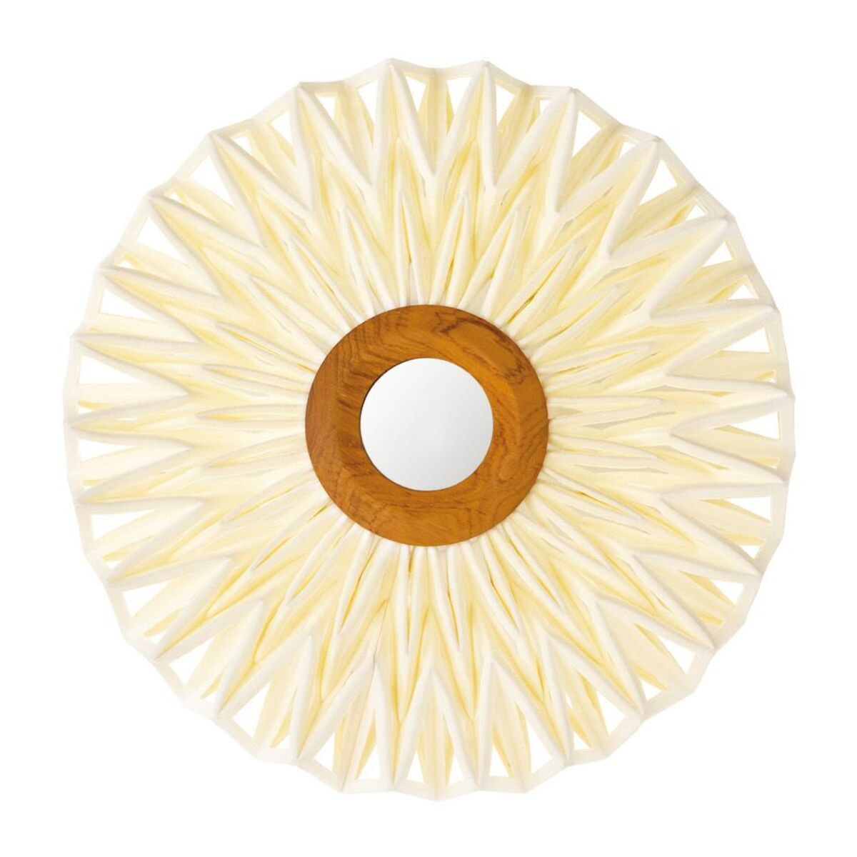 Applique en tissu blanc cassé avec miroir 40cm MATAHARI