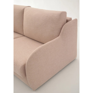Sofá Cama Basic - Apertura Estilo Italiano - Colchón Matrimonio 140x195 - Tejido Anti-Manchas - 2 Cojines Función Almohada incluídos - 5 Años de Garantía