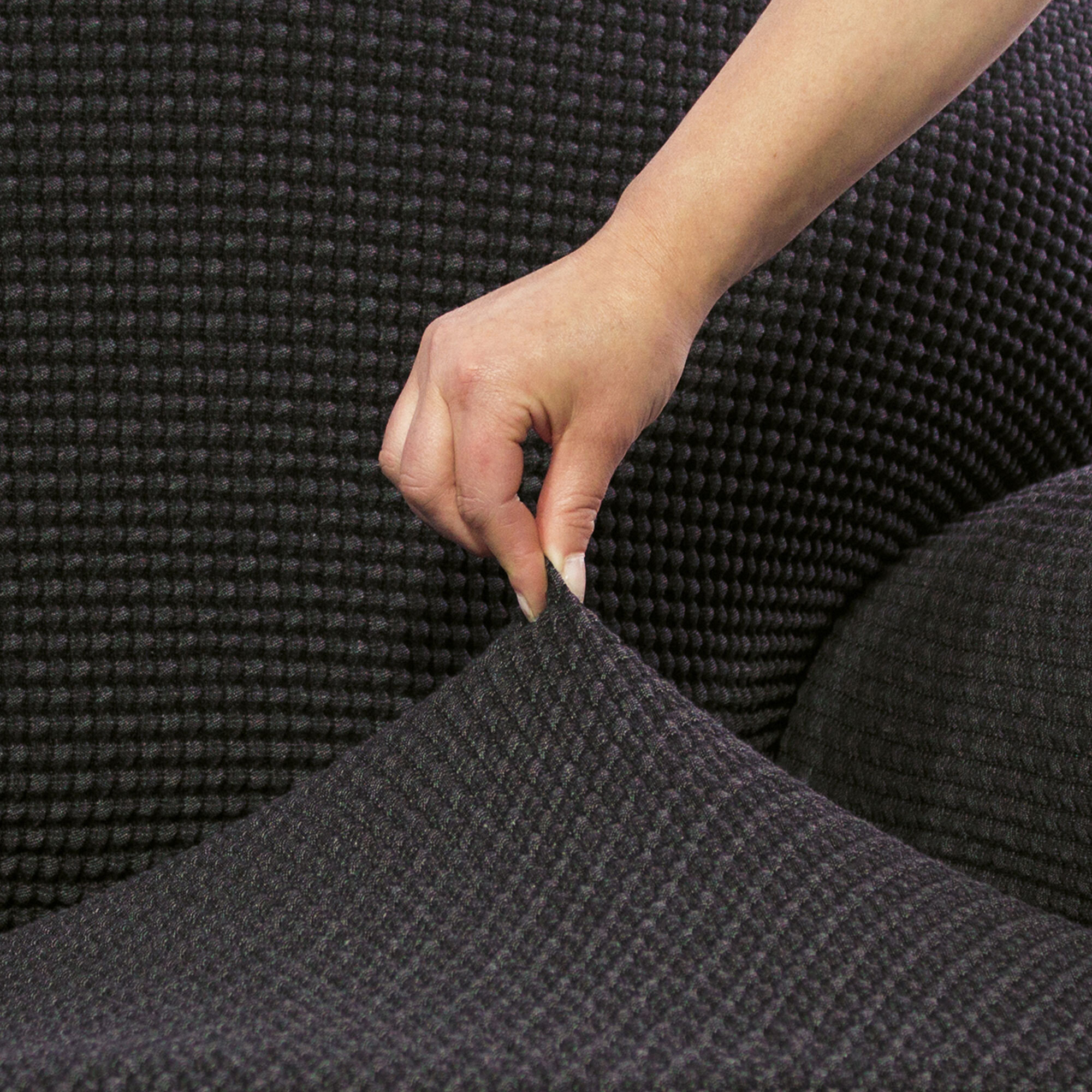 Funda para Chaise Longue derecho (visto de frente) brazo corto SÚPER ELÁSTICA modelo HELENA