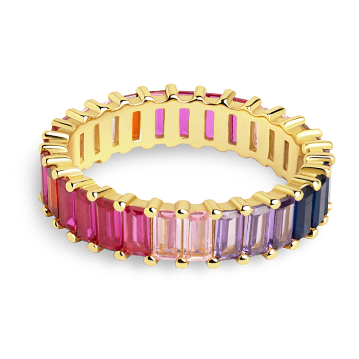 Anillo Sia Berries Plata Baño Oro