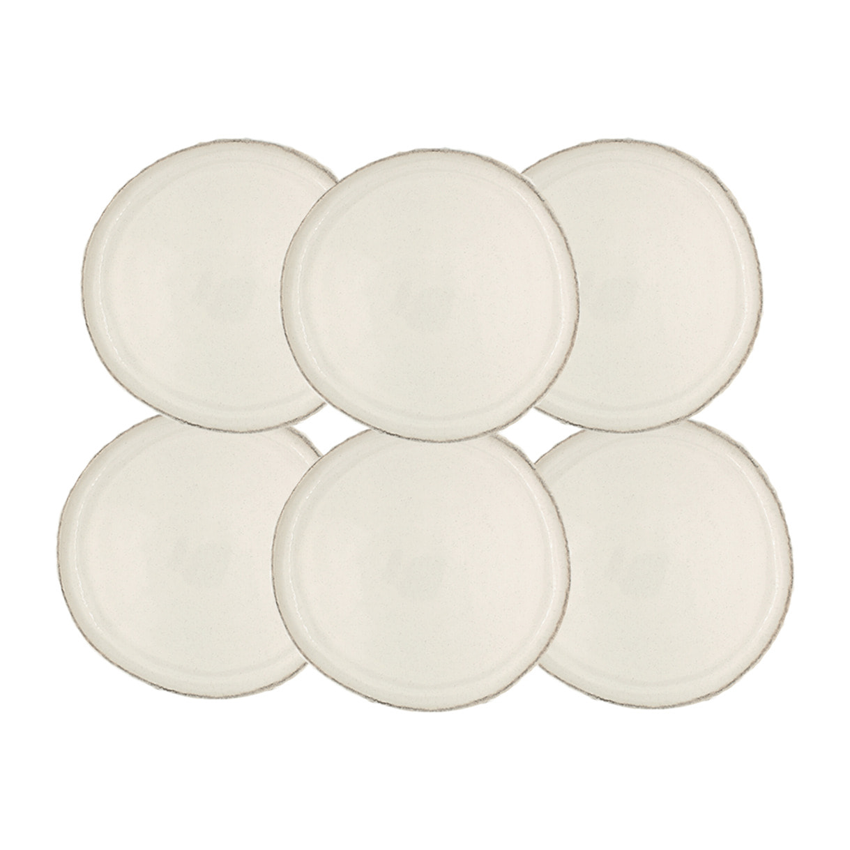 Lot de 6 petites assiettes, COTON