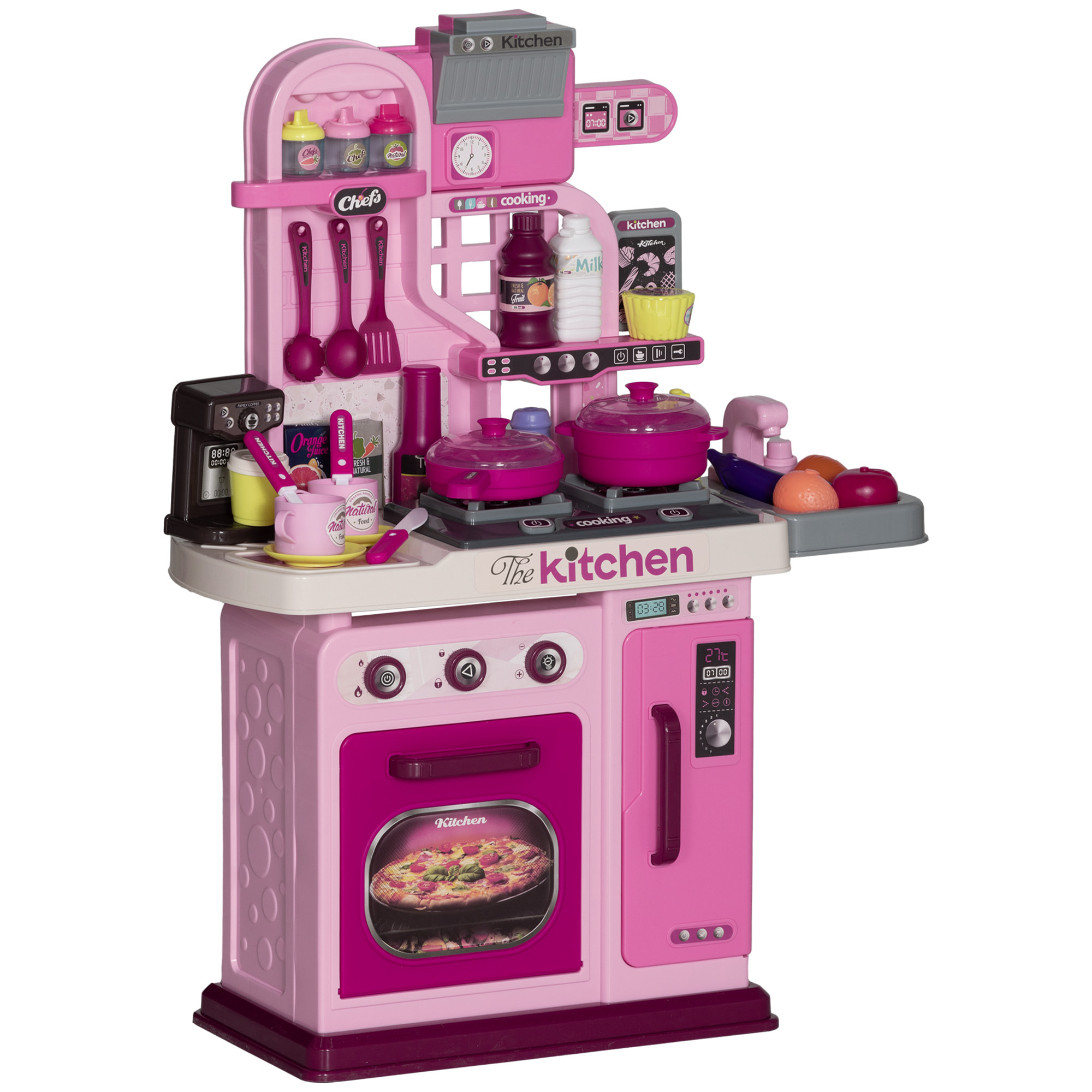 Cuisine enfant jouet d'imitation effets sonores lumineux nombreux accessoires rose