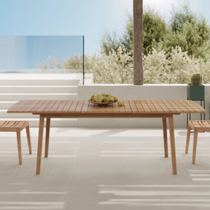 Table extensible et chaises de jardin en bois 4 personnes - Alona