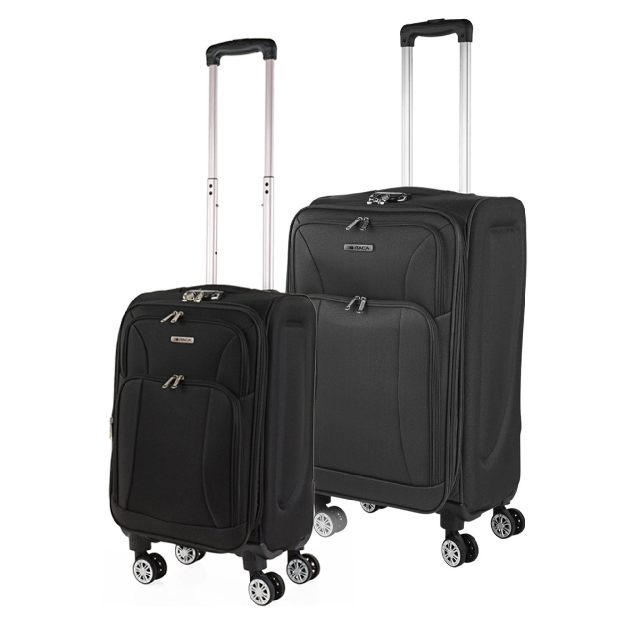 Juego De Maletas Semi-Rígidas Eva Itaca Bergamo Negro