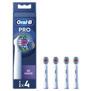 Oral-B Pro 3D White Brossettes Pour Brosse À Dents, 4 Unités