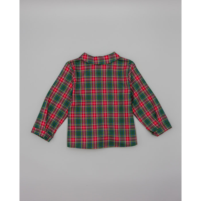 Camisa Verde De Viella Con Cuadros
