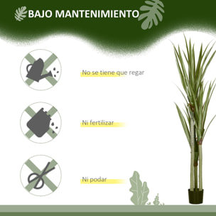 Planta Artificial de Yuca en Maceta 190 cm Planta Falsa con 39 Hojas Realistas para Decoración en Hogar Salón Oficina Jardín Ø17x190 cm Verde