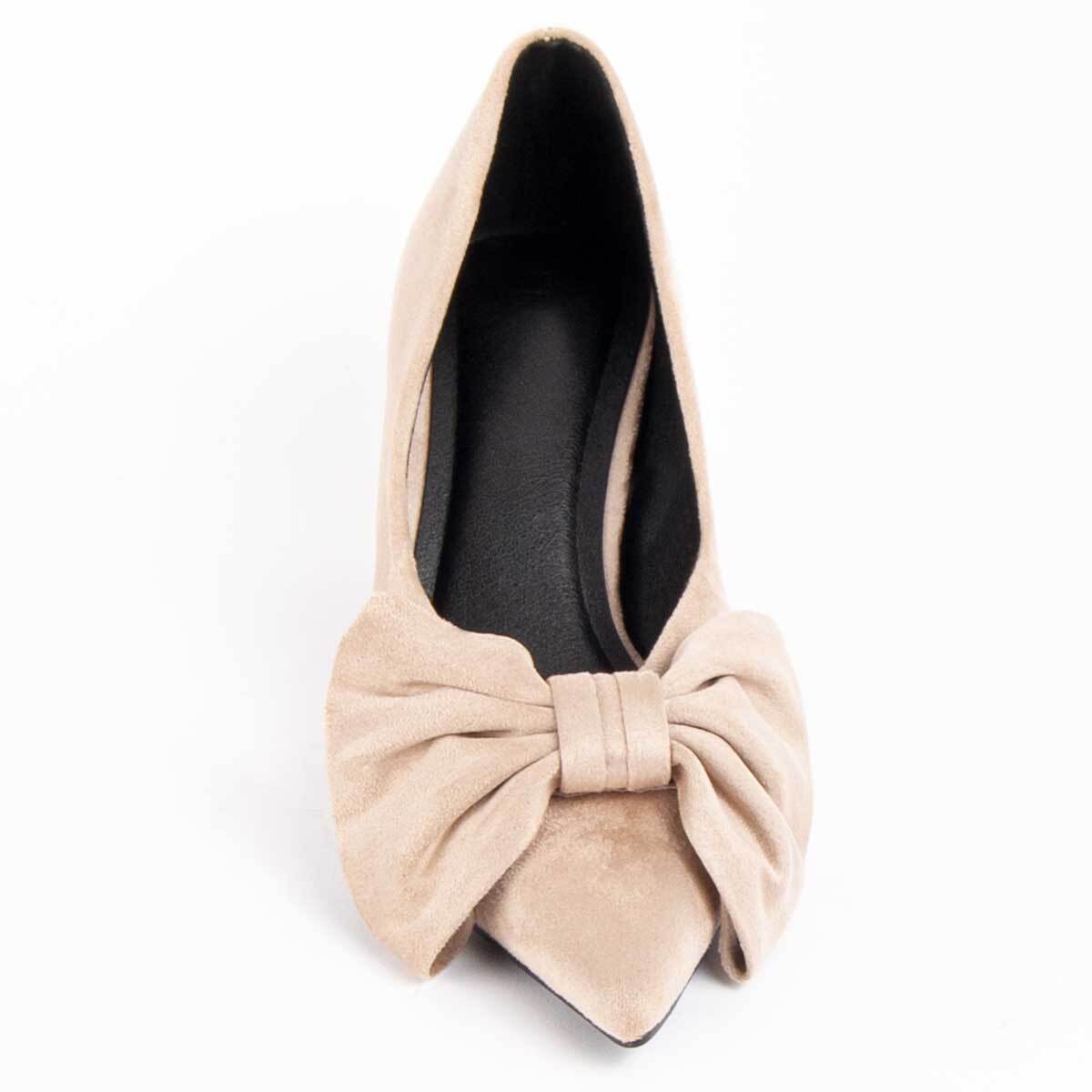 Zapato De Tacón - Beige - Altura: 6 Cm