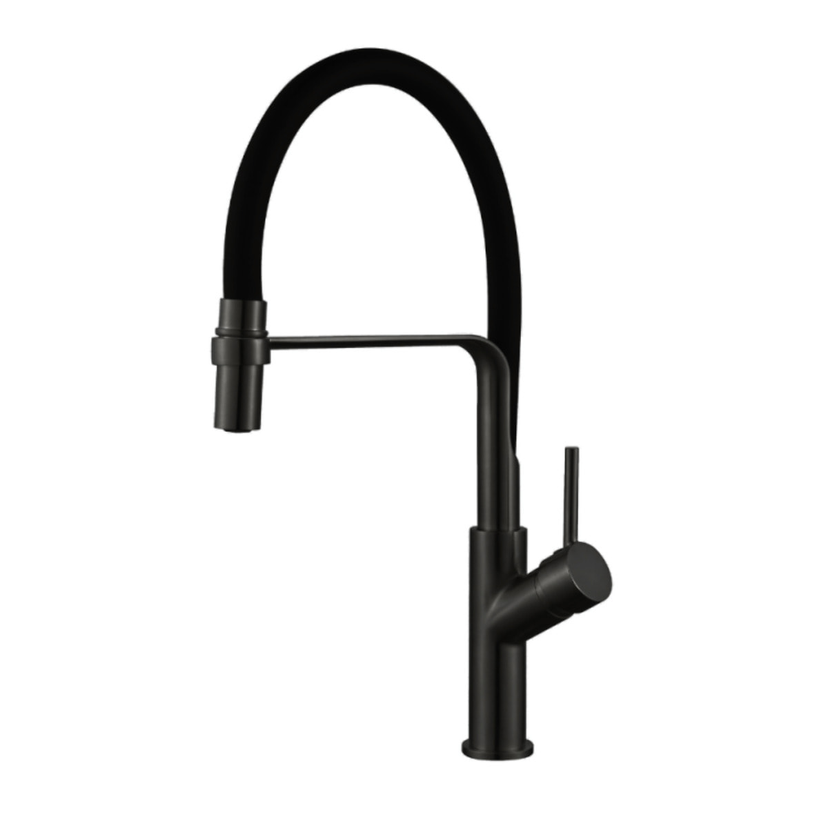 Robinet de cuisine avec douchette PAINI Ortence noir mat