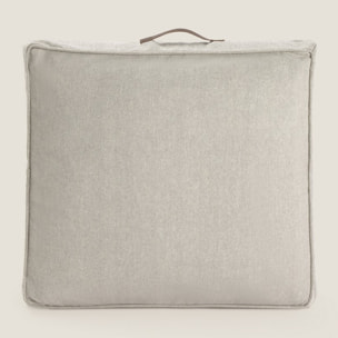 Funda de cojín chill out resistente al agua Trichi color gris Algodón