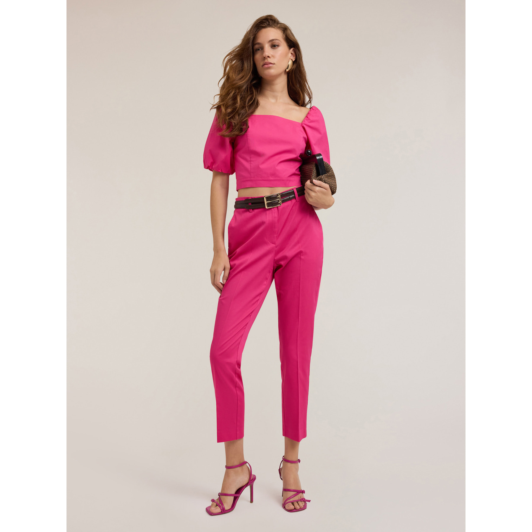 Motivi - Top con mangas globo - Fuchsia