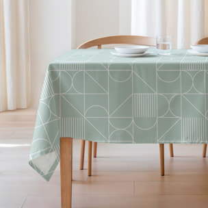 Mantel estampado antimanchas GORGIA AGUA
