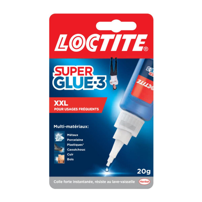 Pack de 2 - Loctite - Colles Cyanoacrylates Superglue-3 Xxl Bouteille 20G Blister 12Uc