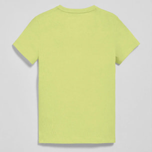 Camiseta verde lima de cuello redondo con bordado Rigby Go