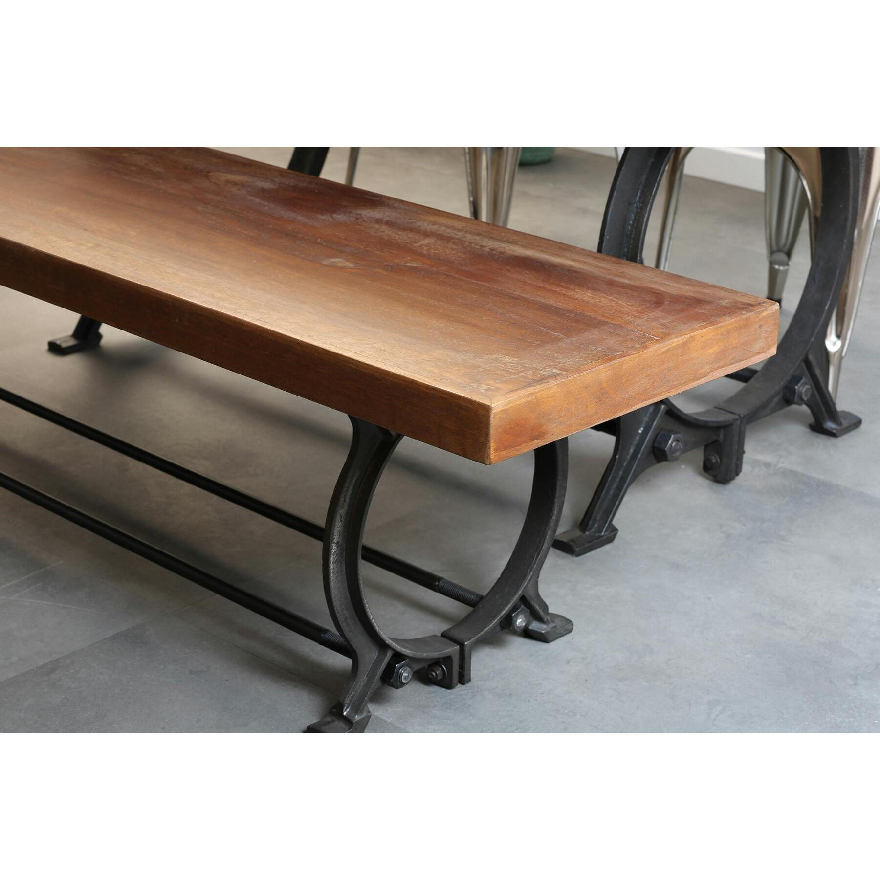 Banc industriel vintage bois recyclé 180 cm LEEDS