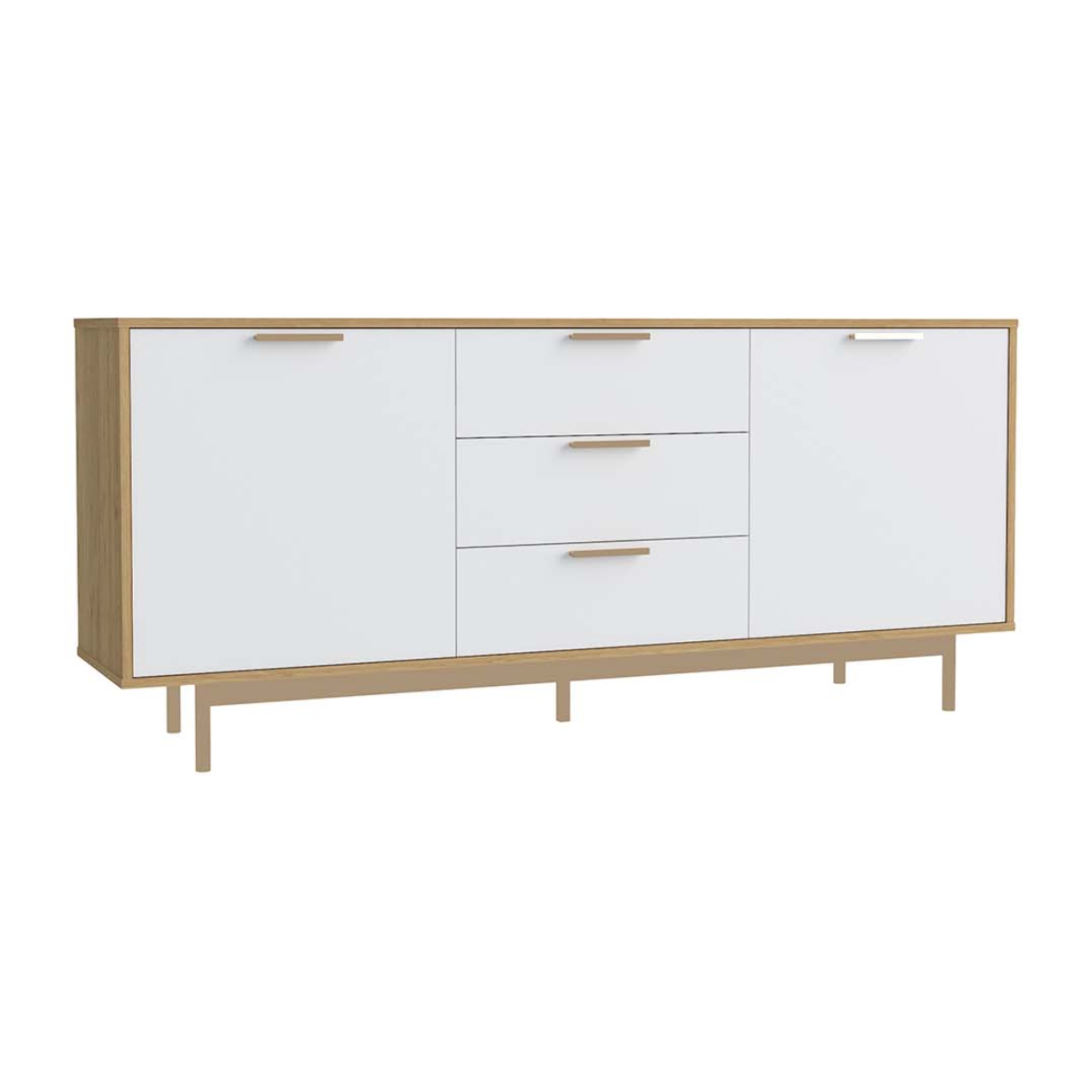 Buffet scandinave blanc et bois naturel TIFANY