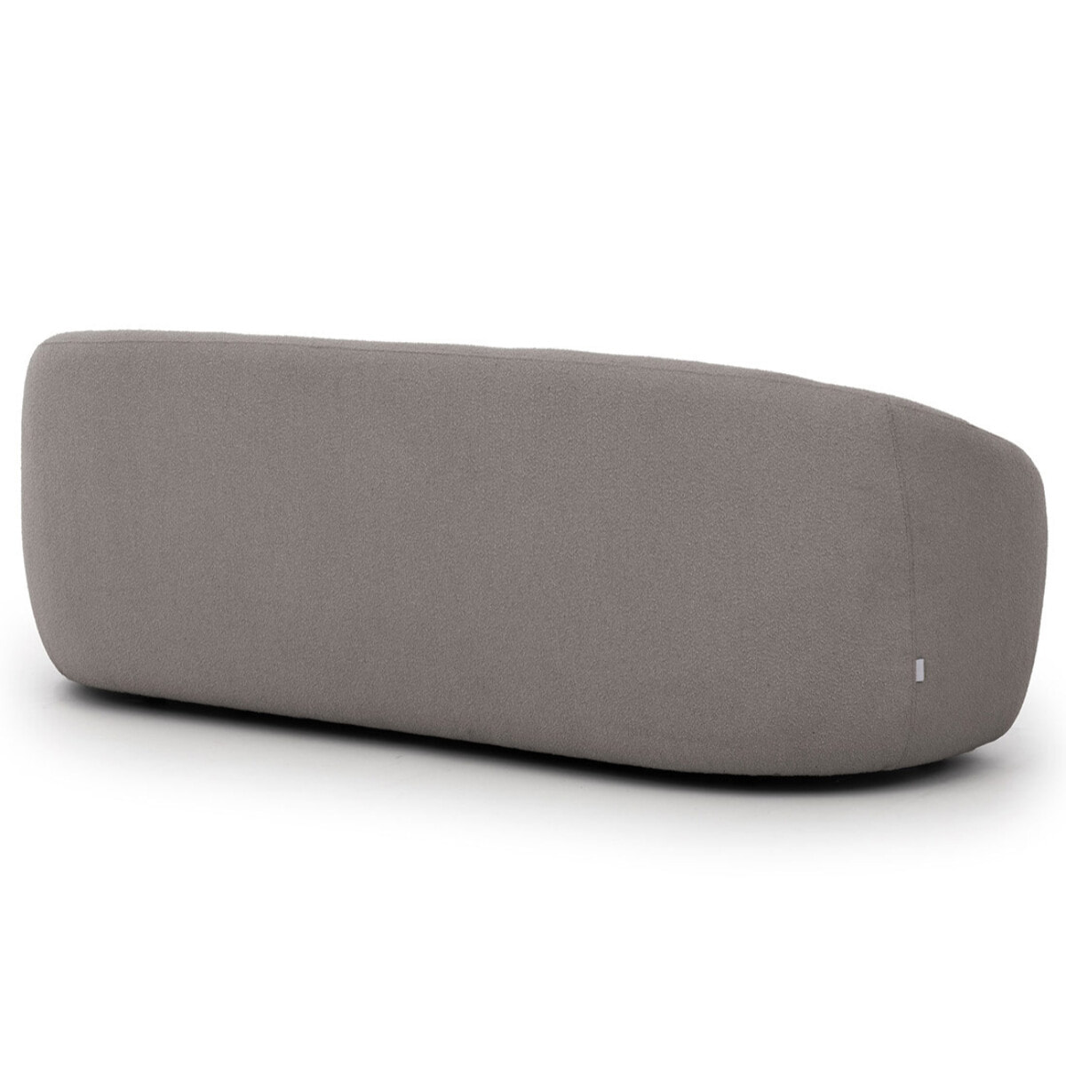 Flore - Canapé droit 3 places en tissu bouclette - Gris