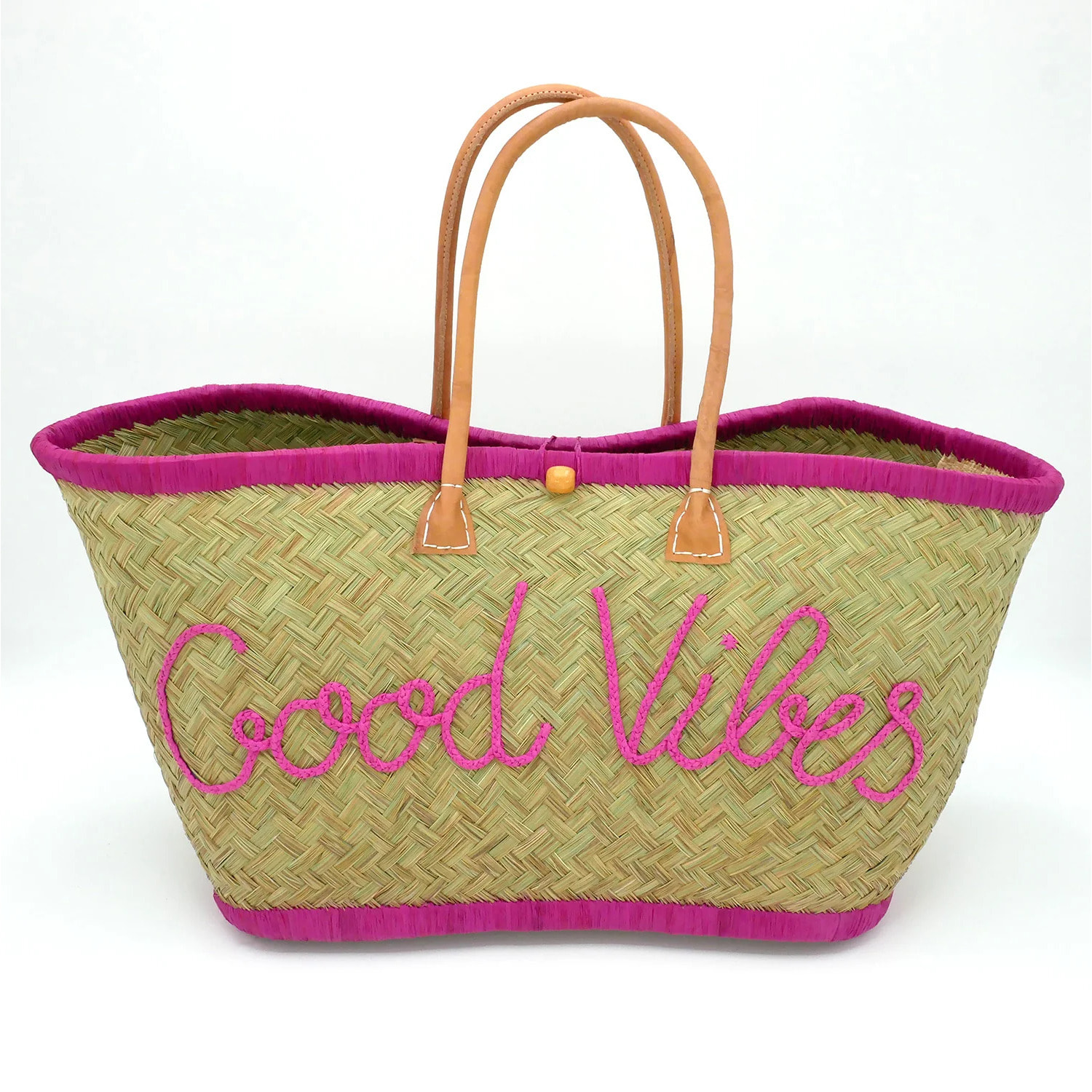 Panier artisanal de Madagascar - Good Vibes GM Fuchsia