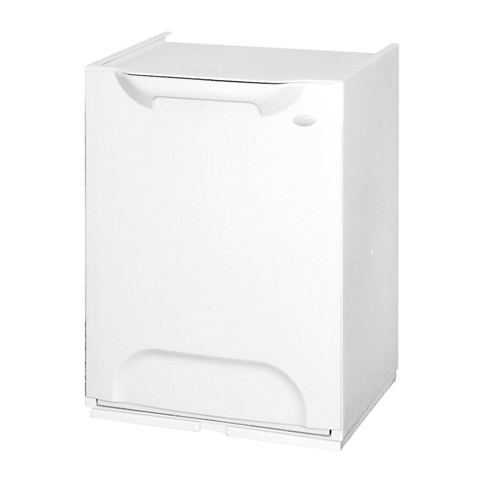 Pattumiera Dorothy, Cestino portarifiuti, Bidone per raccolta differenziata, Cestino spazzatura, 100% Made in Italy, 34x29h47 cm, Bianco